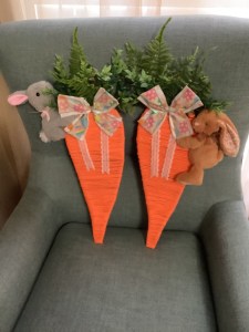 Easter Bunny Carrot Wreaths